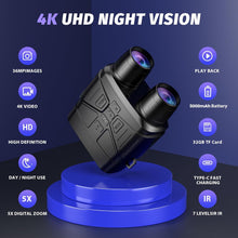 Load image into Gallery viewer, TrailBlazer™ Pro 4K UHD Night Vision Binoculars