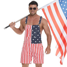 Load image into Gallery viewer, The Original Freedom Overalls™ – Handcrafted American Flag Shorts