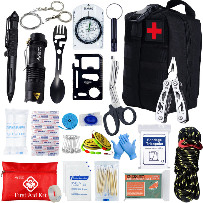 TrailBlazer™ Tactical First Aid Molle Survival Kit & Bonus 30 Day Survival Program