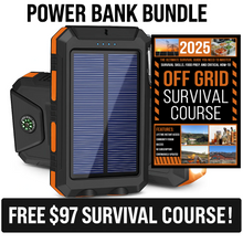 Load image into Gallery viewer, TrailBlazer™ Pro Solar Power Bank &amp; + FREE 30-Day Survival Course ($97 Value)