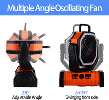 Load image into Gallery viewer, TrailBlazer™ Pro Outdoor Rechargeable Fan W/ LED 2.0