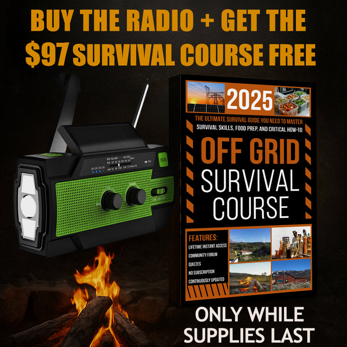 TrailBlazer™ Emergency Solar Radio + FREE Off Grid Survival Course ($97 Value)