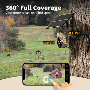 TrailBlazer™ 4G LTE Cellular Trail Security Camera - Solar, 360° Pan Tilt, 2K Night Vision, Motion Activated