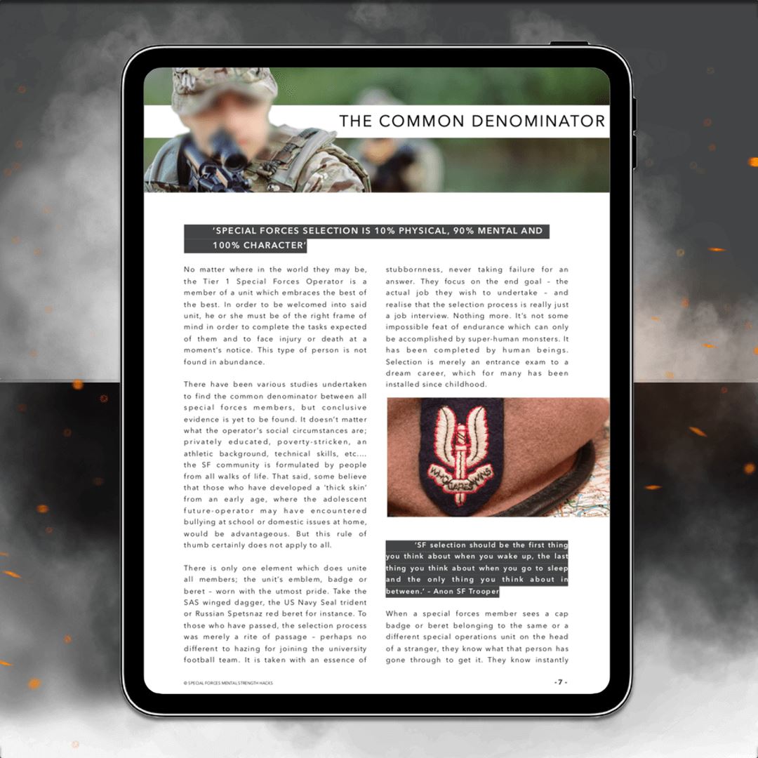Special Forces Mental Strength Hacks Program Military Mental Endurance